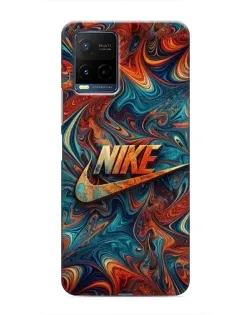 Чохол для Vivo Y21 / Y21s з картинкою «Nike в абстракції»