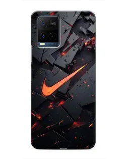 Чохол для Vivo Y21 / Y21s з картинкою «Nike — ефект розломів»