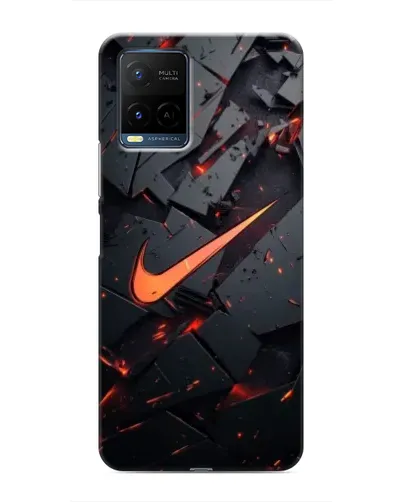 Чохол для Vivo Y21 / Y21s з картинкою «Nike — ефект розломів»