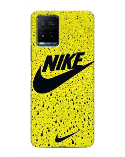 Чохол для Vivo Y21 / Y21s з картинкою «Жовтий текстурний Nike»