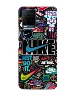 Чохол для Vivo Y21 / Y21s з картинкою «Яскравий колаж Nike»