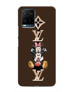 Чехол для Vivo Y21 / Y21s с картинкой «LV и Микки Маус»