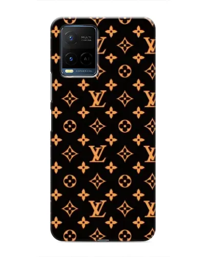 Чехол для Vivo Y21 / Y21s с картинкой «Золотая монограмма LV»