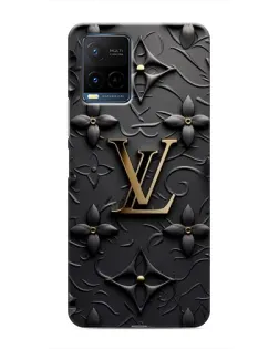 Чехол для Vivo Y21 / Y21s с картинкой «Кожаная текстура LV»