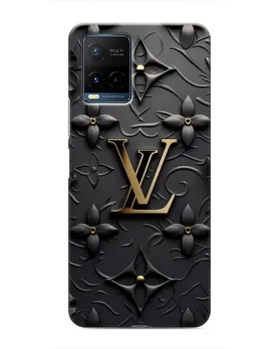 Чехол для Vivo Y21 / Y21s с картинкой «Кожаная текстура LV»
