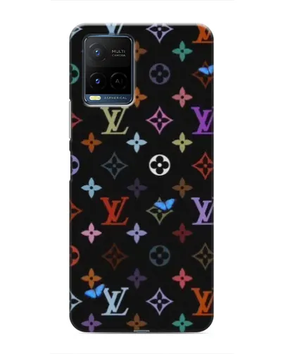 Чехол для Vivo Y21 / Y21s с картинкой «Цветная монограмма LV»