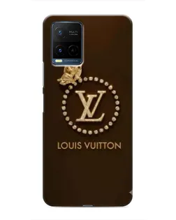 Чехол для Vivo Y21 / Y21s с картинкой «LV — золотая печать»