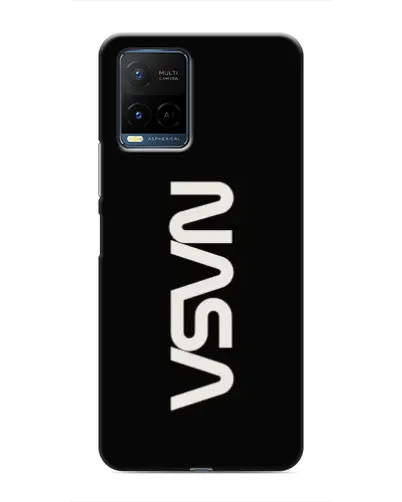 Чохол для Vivo Y21 / Y21s з картинкою «NASA — вертикальний логотип»