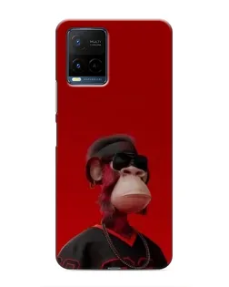 Чехол для Vivo Y21 / Y21s с картинкой «Bored Ape в красном» Чехол для Vivo Y21 / Y21s с картинкой «Bored Ape в красном»