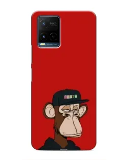 Чехол для Vivo Y21 / Y21s с картинкой «Bored Ape — красный фон» Чехол для Vivo Y21 / Y21s с картинкой «Bored Ape — красный фон»