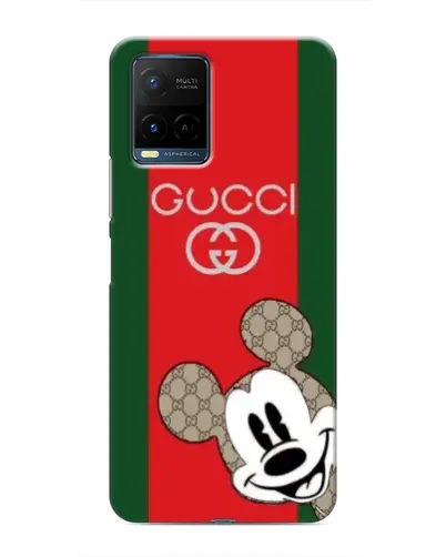 Чохол для Vivo Y21 / Y21s з картинкою «Gucci — смуги та Міккі»