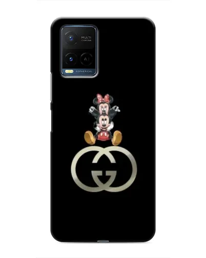 Чохол для Vivo Y21 / Y21s з картинкою «Мінні Маус на лого»