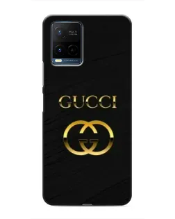 Чохол для Vivo Y21 / Y21s з картинкою «Золотий логотип Gucci»