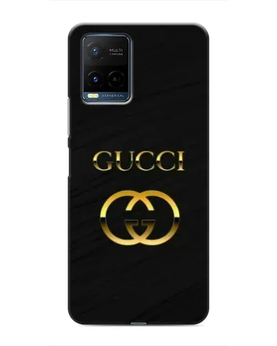 Чохол для Vivo Y21 / Y21s з картинкою «Золотий логотип Gucci»
