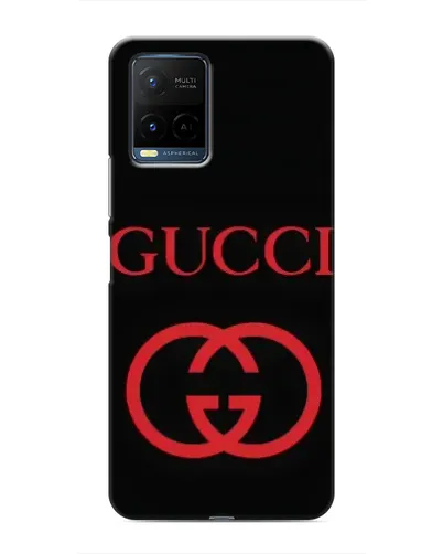Чохол для Vivo Y21 / Y21s з картинкою «Gucci — червоний логотип»
