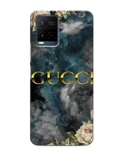 Чохол для Vivo Y21 / Y21s з картинкою «Абстрактні квіти Gucci»