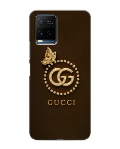 Чохол для Vivo Y21 / Y21s з картинкою «Gucci — золотий метелик»