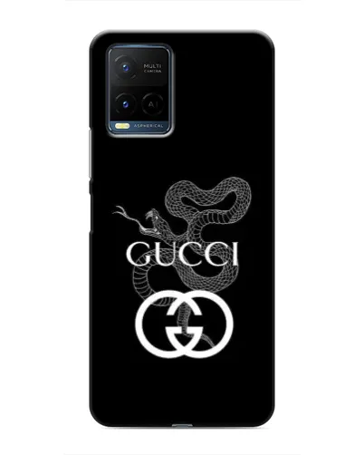 Чохол для Vivo Y21 / Y21s з картинкою «Gucci — срібна змія»