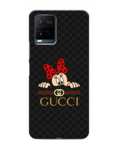 Чохол для Vivo Y21 / Y21s з картинкою «Мінні Маус Gucci — чорний»