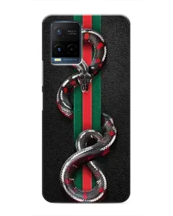 Чохол для Vivo Y21 / Y21s з картинкою «Gucci — змія на смузі» Чохол для Vivo Y21 / Y21s з картинкою «Gucci — змія на смузі»