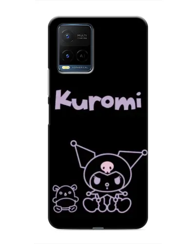 Чехол для Vivo Y21 / Y21s с картинкой «Kuromi — черный минимализм»