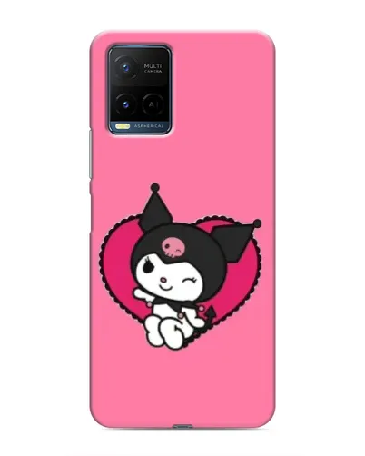 Чехол для Vivo Y21 / Y21s с картинкой «Kuromi — любовь в сердце»