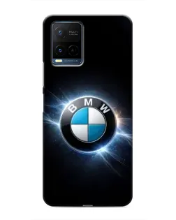 Чехол для Vivo Y21 / Y21s с картинкой «BMW — неоновое сияние»