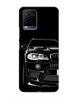 Чехол для Vivo Y21 / Y21s с картинкой «Темный силуэт BMW»