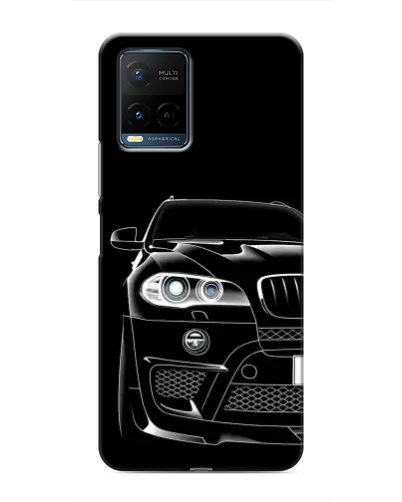 Чехол для Vivo Y21 / Y21s с картинкой «Темный силуэт BMW»