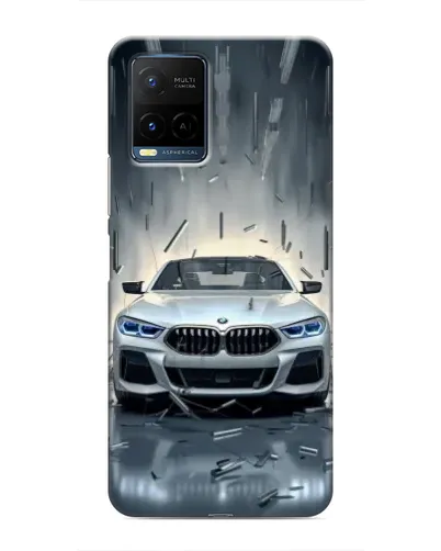 Чехол для Vivo Y21 / Y21s с картинкой «BMW в свете фар»