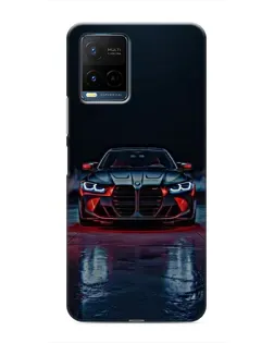 Чехол для Vivo Y21 / Y21s с картинкой «BMW на мокрой дороге»