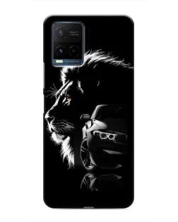 Чехол для Vivo Y21 / Y21s с картинкой «BMW и лев»