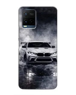 Чехол для Vivo Y21 / Y21s с картинкой «BMW сквозь туман»
