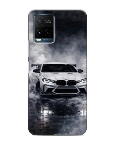 Чехол для Vivo Y21 / Y21s с картинкой «BMW сквозь туман»