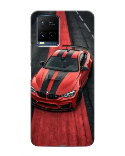 Чехол для Vivo Y21 / Y21s с картинкой «BMW на красной дорожке»
