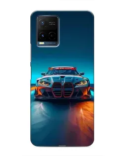 Чохол для Vivo Y21 / Y21s з картинкою «BMW — вогні неону»