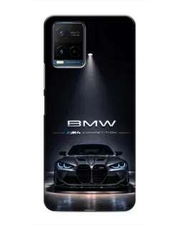 Чохол для Vivo Y21 / Y21s з картинкою «BMW крізь нічне місто»