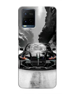 Чохол для Vivo Y21 / Y21s з картинкою «BMW — акварельний дрифт»