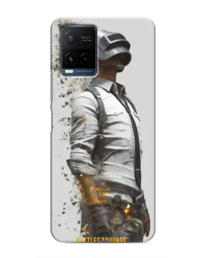 Чехол для Vivo Y21 / Y21s с картинкой «PUBG — боец в пыли»