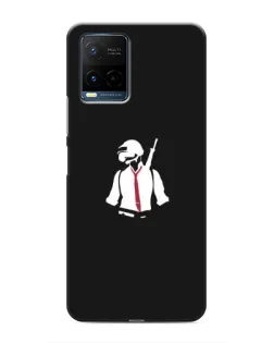 Чехол для Vivo Y21 / Y21s с картинкой «PUBG — силуэт воина»