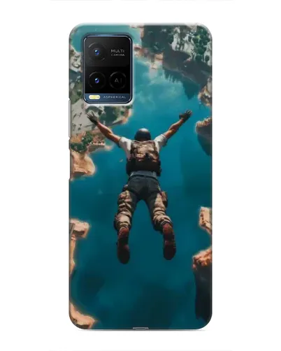 Чехол для Vivo Y21 / Y21s с картинкой «PUBG — свободное падение»