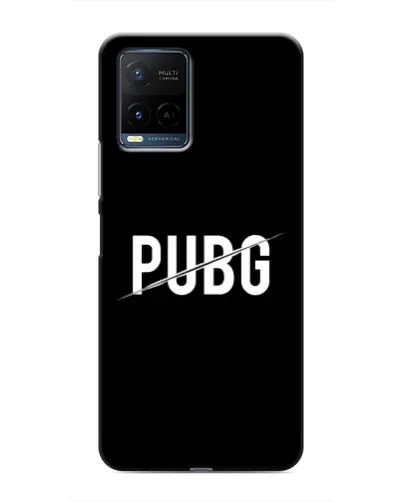 Чехол для Vivo Y21 / Y21s с картинкой «PUBG — белый логотип»
