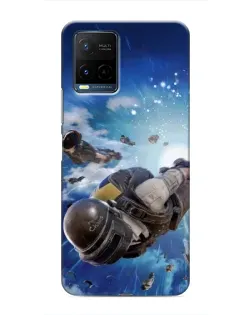 Чехол для Vivo Y21 / Y21s с картинкой «Десант PUBG — прыжок»