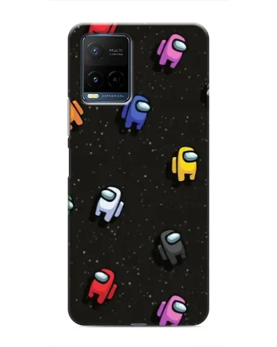 Чехол для Vivo Y21 / Y21s с картинкой «Космический паттерн Among Us»
