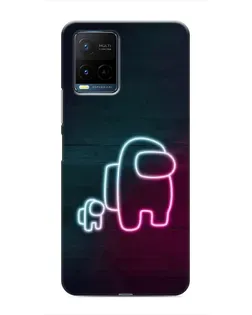 Чехол для Vivo Y21 / Y21s с картинкой «Among Us неон-арт»
