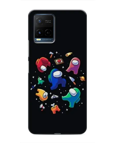 Чехол для Vivo Y21 / Y21s с картинкой «Among Us космос»
