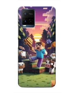 Чехол для Vivo Y21 / Y21s с картинкой «Стив на ферме» Чехол для Vivo Y21 / Y21s с картинкой «Стив на ферме»