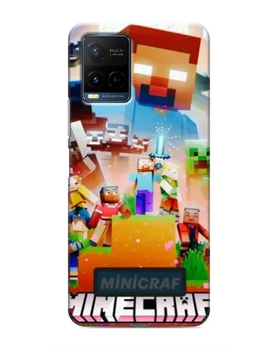 Чехол для Vivo Y21 / Y21s с картинкой «Minecraft герои игры»