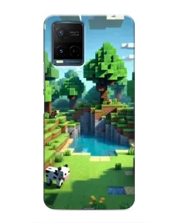 Чехол для Vivo Y21 / Y21s с картинкой «Minecraft летний день»