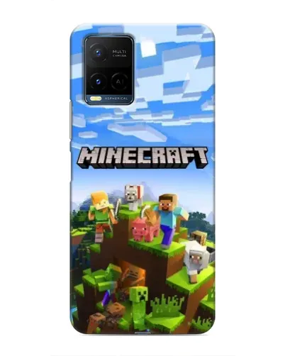 Чехол для Vivo Y21 / Y21s с картинкой «Minecraft классический мир»
